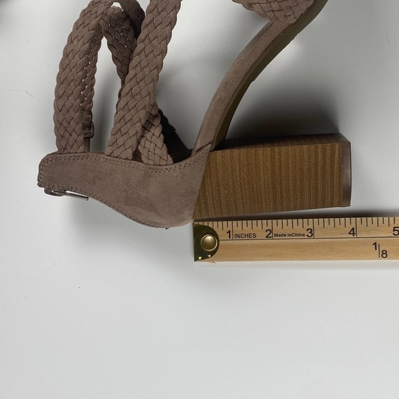 LC Lauren Conrad Aventurine Taupe High Heel Braided Sandals Women’s Size 10M - Picture 11 of 11